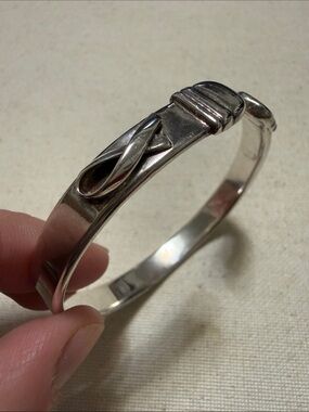 Sterling Silver 925 Breast Cancer Awareness Cuff Bracelet made in Italy